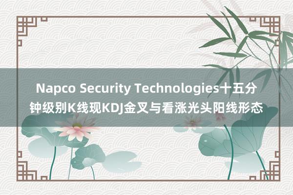 Napco Security Technologies十五分钟级别K线现KDJ金叉与看涨光头阳线形态