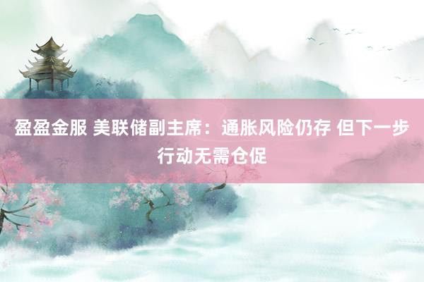 盈盈金服 美联储副主席：通胀风险仍存 但下一步行动无需仓促